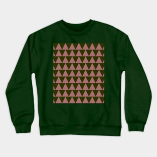 Mink, Blush Pink, and Olive Green Geometric, Zig Zag Design Crewneck Sweatshirt